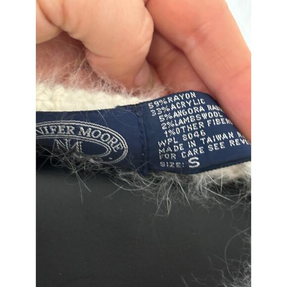 Vintage Jennifer Moore Pullover Colorblock Black White Size Small 90's - Picture 3 of 4